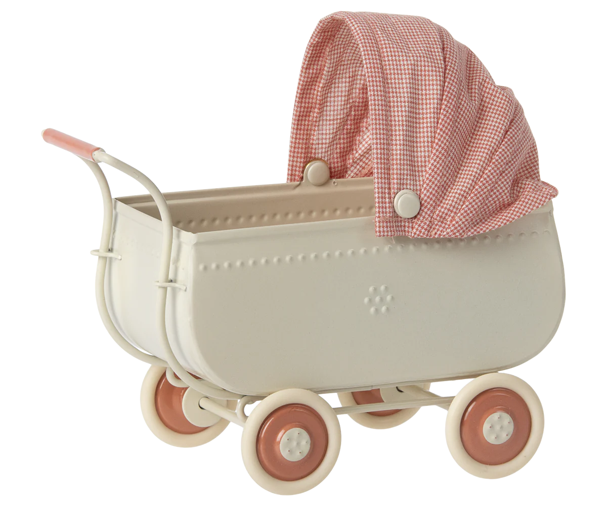 Maileg Micro Pram, Coral