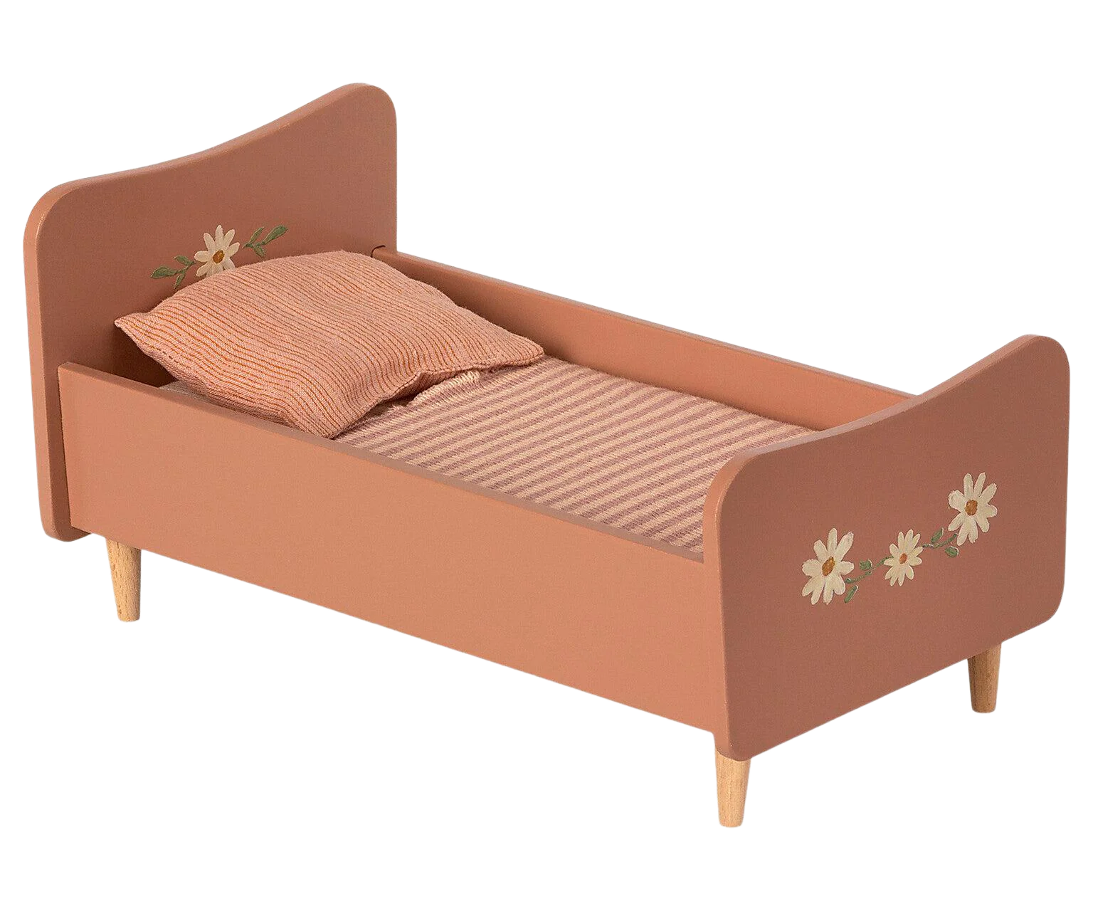 Maileg Wooden Bed, Miniature - Rose