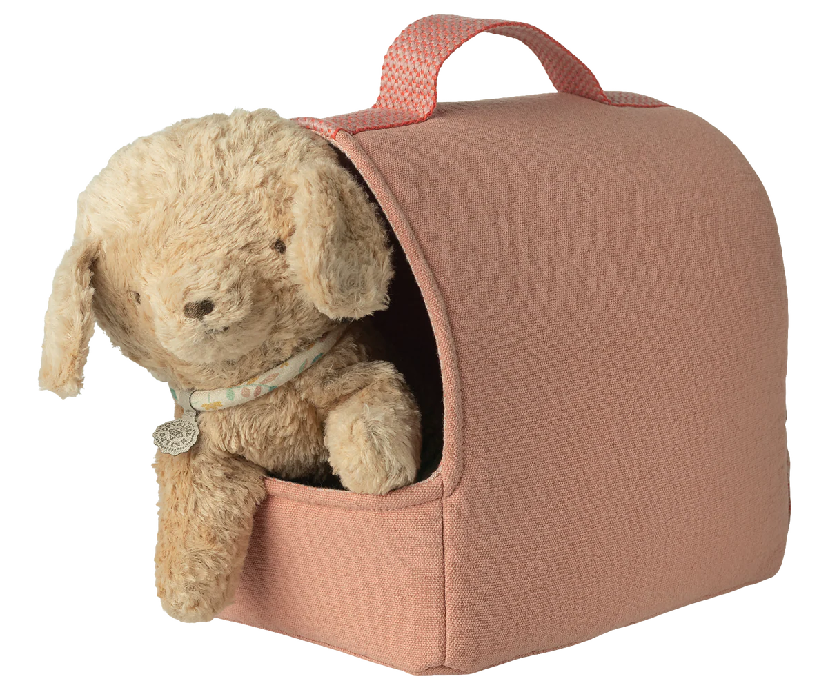 Preorder Maileg Pet carrier - Dusty Blue or COral (Expected Delivery: 2.15.26)