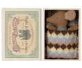 Load image into Gallery viewer, Maileg Sleepy Wakey Baby Mouse in Matchbox (Rose/Blue)
