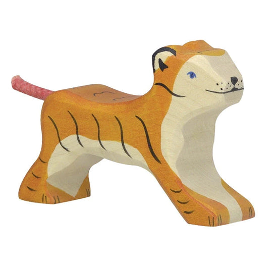 Holztiger Small Running Tiger European Wooden Animal