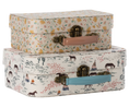 Load image into Gallery viewer, Maileg Suitcases with Fabric - 2pc Set - Chevaux Heureux
