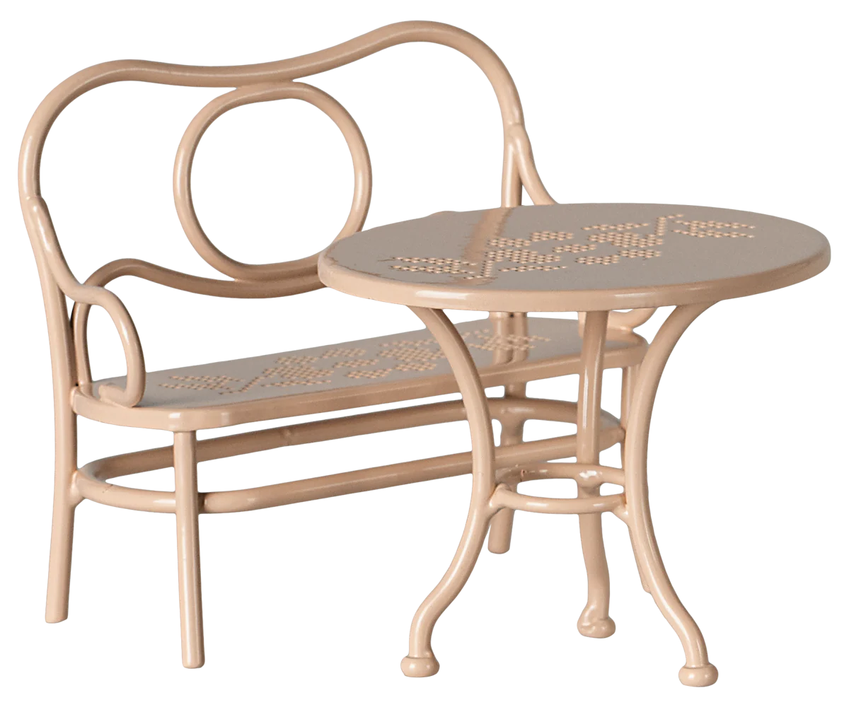 Maileg Cafe Set, Mouse, Big Pale Pink