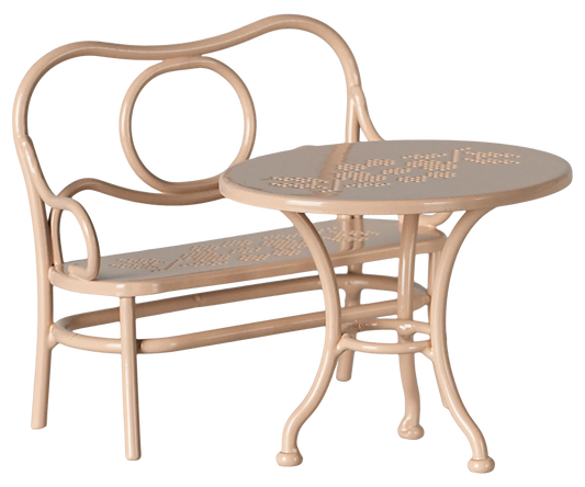 Maileg Cafe Set, Mouse, Big Pale Pink