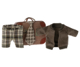 Load image into Gallery viewer, Maileg Jacket, Pants & Tie in Suitcase, Mouse - Grandpa
