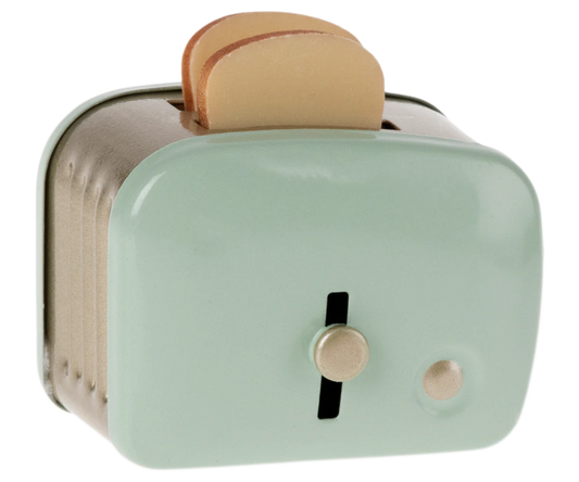Maileg Miniature Toaster & Bread, Mint or Silver