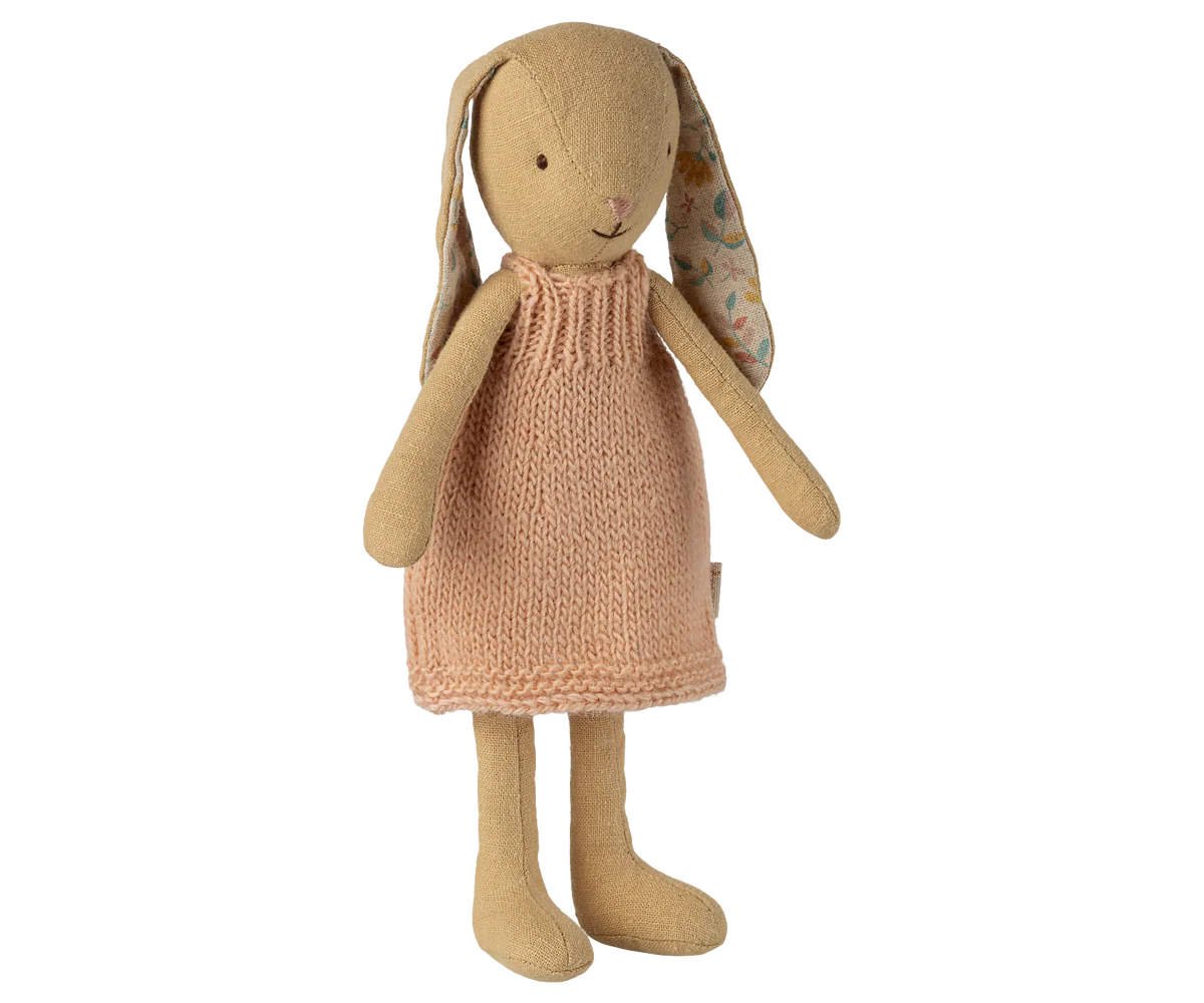 Preorder Maileg Bunny, Size 1 - Cream yellow - Knitted dress (Expected Delivery: 2.15.26)