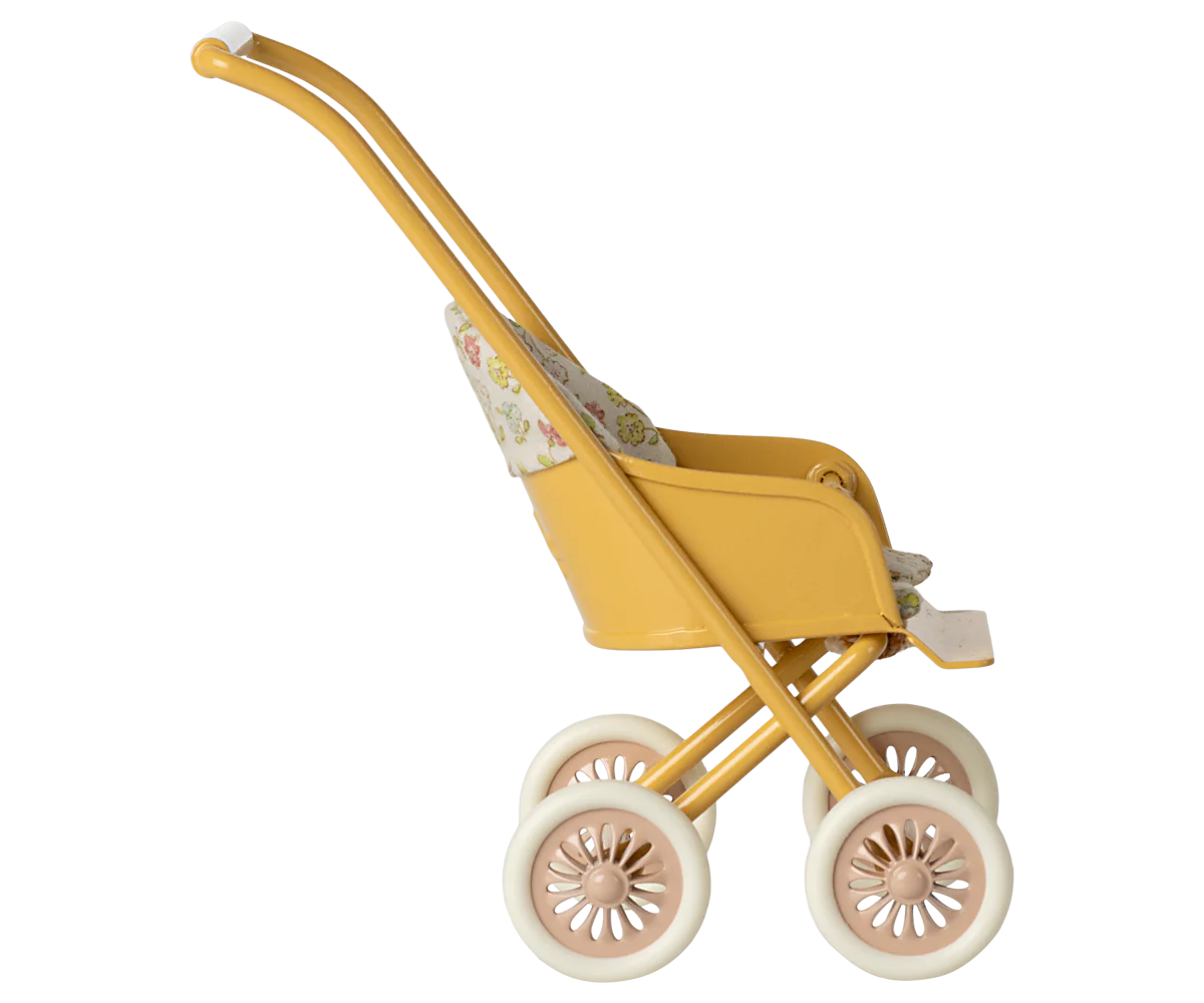 Maileg Micro Stroller For Mice (Mint, Powder or Yellow)