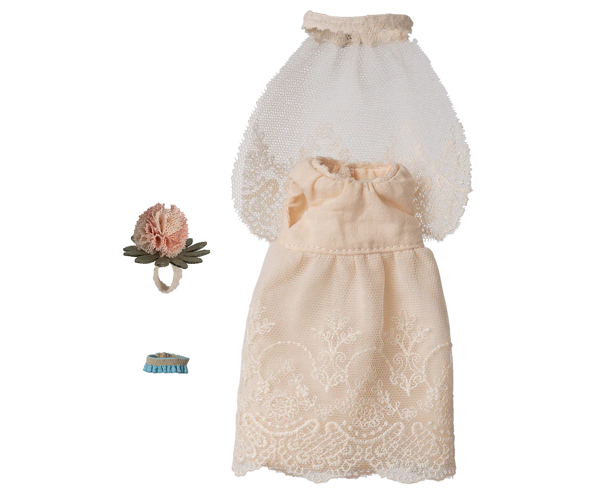 Preorder Maileg Wedding dress, Mum mouse (Expected Delivery: 6.15.26)