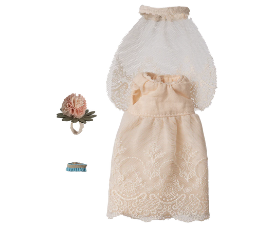 Preorder Maileg Wedding dress, Mum mouse (Expected Delivery: 6.15.26)