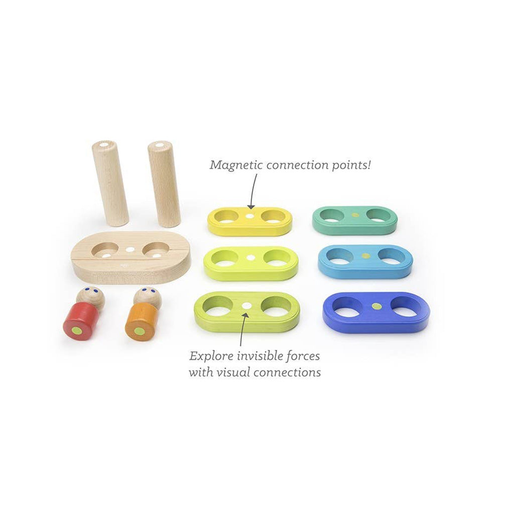 Tegu Magnetic Floating Stacker Wooden Block Set