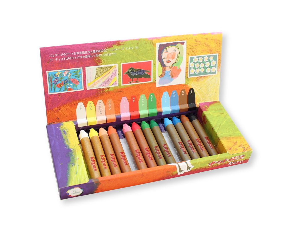 Kitpas Multi-Surface Art Crayons For Kids Special Edition 12 Colors