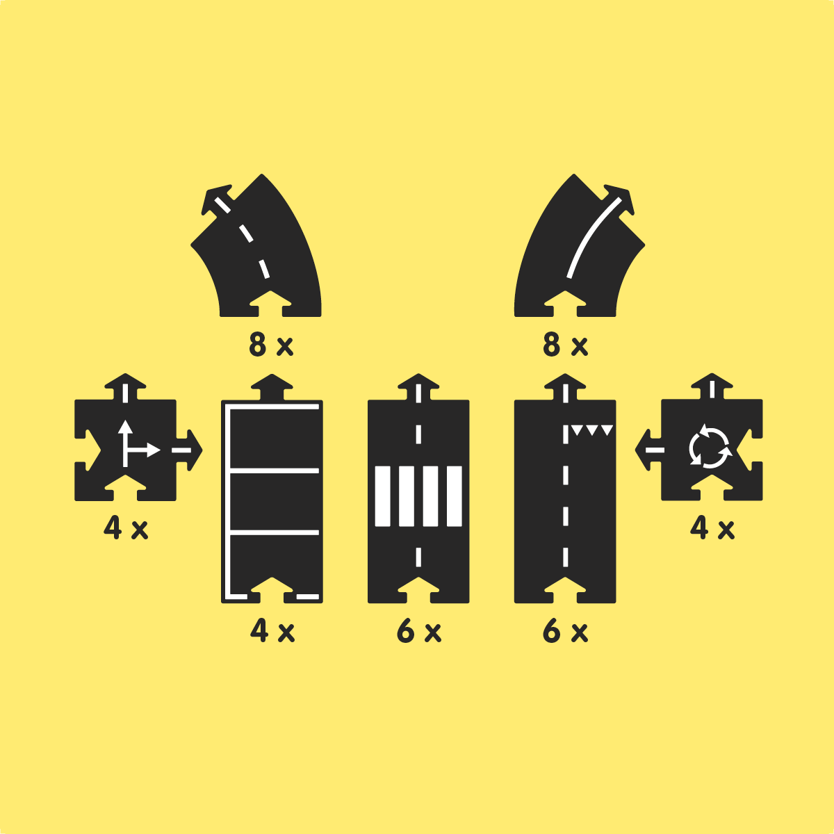 Waytoplay King of the Road Set Rubber Car Track For Kids