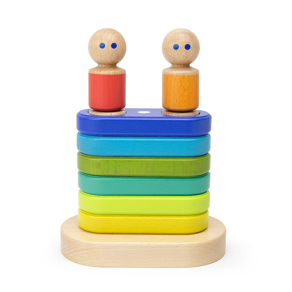 Tegu Magnetic Floating Stacker Wooden Block Set