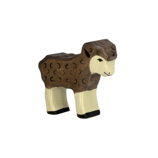 Holztiger Lamb, Black European Wooden Toy Farm Animal