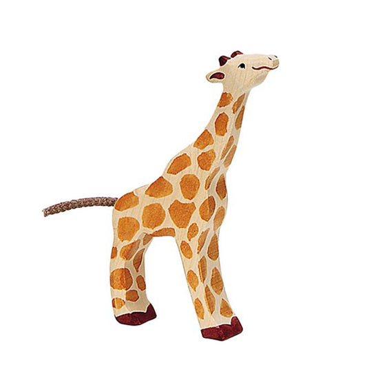 Holztiger Small Giraffe Feeding European Wooden Toy Animal
