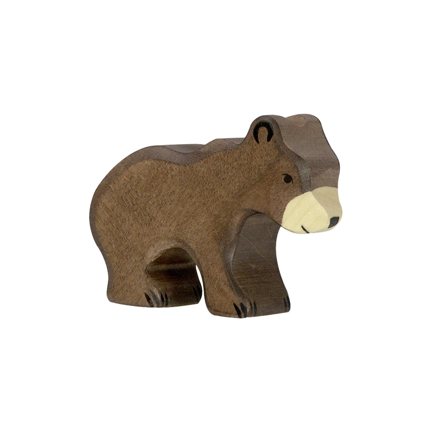 Holztiger Small Brown Bear European Wooden Toy Animal