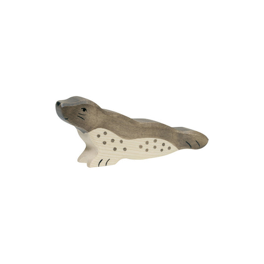 Holztiger Seal, Head Forward Wooden Sea Life European Toy