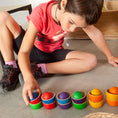 Load image into Gallery viewer, Grapat Bowls & Balls Wooden Rainbow Colors Sorting Toy For Kids
