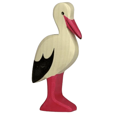 Holztiger Stork European Wooden Animal