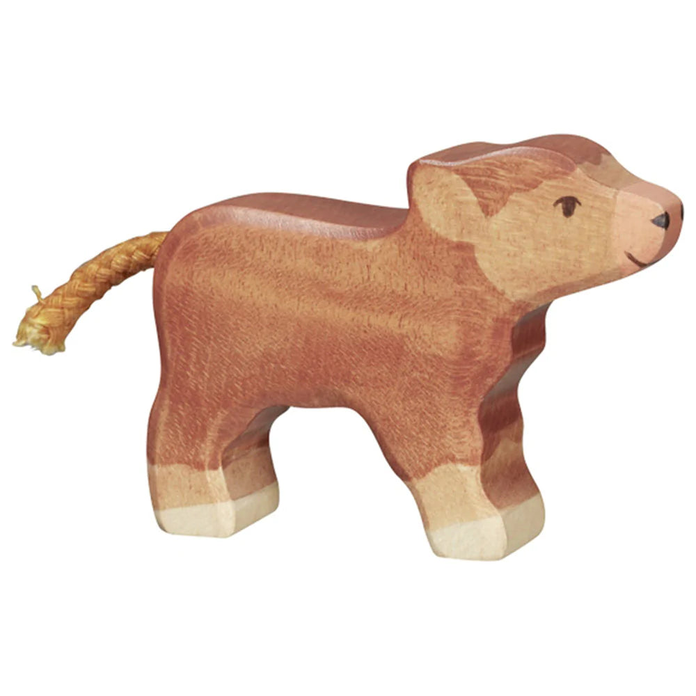 Holztiger Small Higland Cattle European Wooden Toy Animal