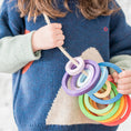 Load image into Gallery viewer, Grapat Nest Rings In Rainbow Colors Quality European Wood Toys
