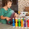 Load image into Gallery viewer, Grapat Nins, Mates, & Coins In Rainbow Colors European Wood Toy
