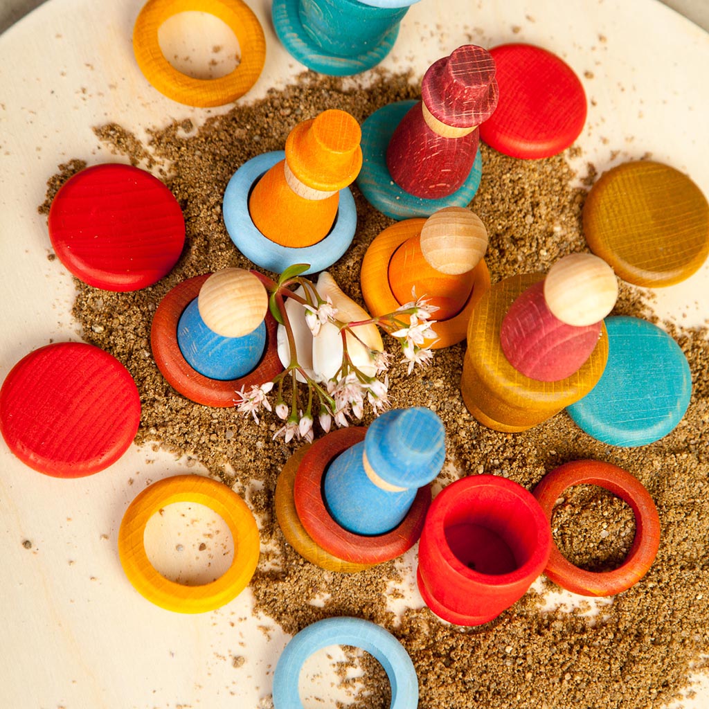 Grapat Aguamarina Summer Set With Wooden Nins, Ring, Mates, Coins, And Wizards