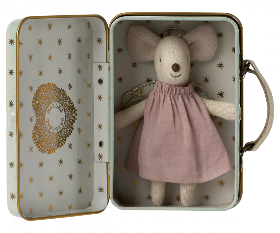 Maileg Angel Mouse In Suitcase