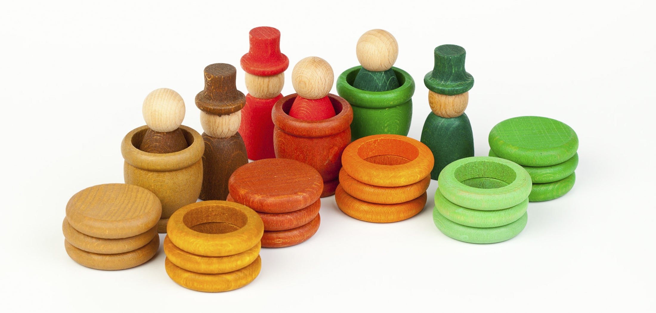 Grapat Aguamarina Autumn Set With Wooden Nins, Ring, Mates, Coins, And Wizards