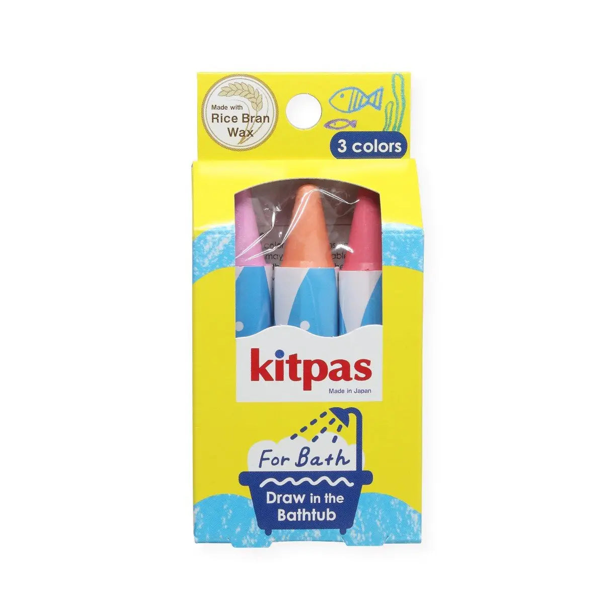 Kitpas Bath Crayons For Kids In 3 Assorted Colors