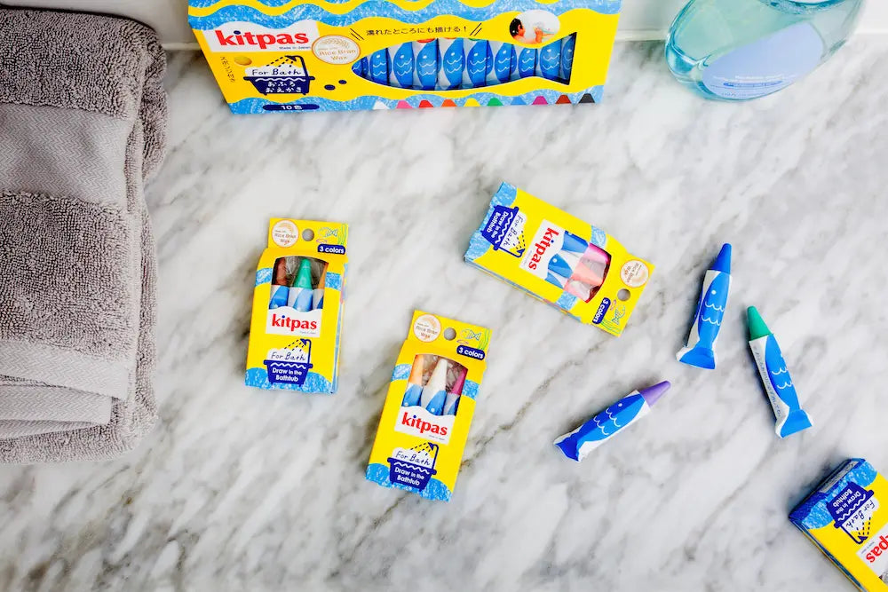 Kitpas Bath Crayons For Kids In 3 Assorted Colors