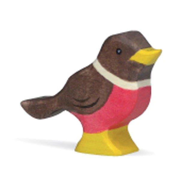Holztiger Robin European Wooden Animal