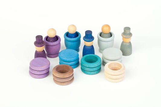 Grapat Aguamarina Winter Set With Wooden Nins, Ring, Mates, Coins, And Wizards